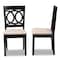 Baxton Studio Lenoir Sand Upholstered Espresso Wood 2-Piece Dining Chair Set 162-10523 - alternate 4